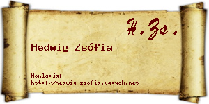 Hedwig Zsófia névjegykártya